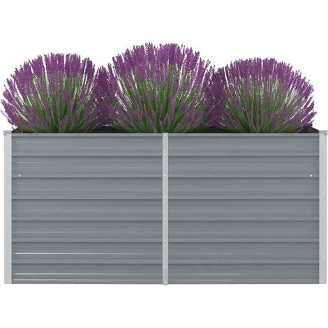 Jardinière 160 x 80 x 77 cm Gris Acier galvanisé (1/5)