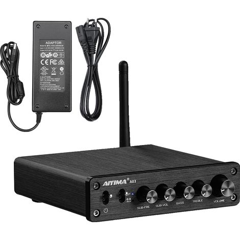 Amplificateur de caisson de basses, connectivité Bluetooth, basses personnalisables, Amplificateur A03 UE