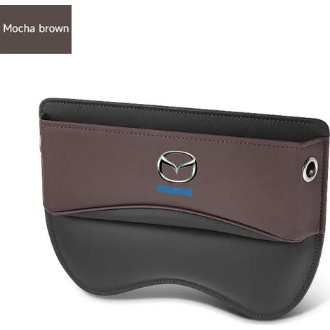 Poches de rangement en cuir marron pour l'espace entre les sièges auto Mazda CX-3, CX-4, CX-5, CX-7, CX-9, Axela 3, Gh, Gj, Demio, Bk, BM/BN, BP (1/5)