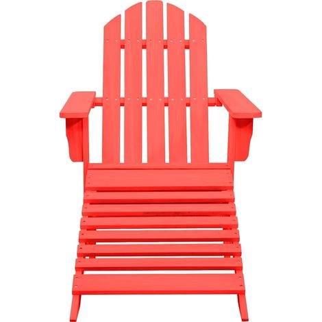 Maison Exclusive - Sedia Giardino Adirondack con Ottomana Massello di Abete Rossa (1/5)