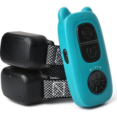 Collier de dressage pour chien avec télécommande, collier de choc électrique rechargeable et étanche avec 3 modes de dressage, bip, vibration, choc sûr pour chiens de petite et moyenne taille (1/5)