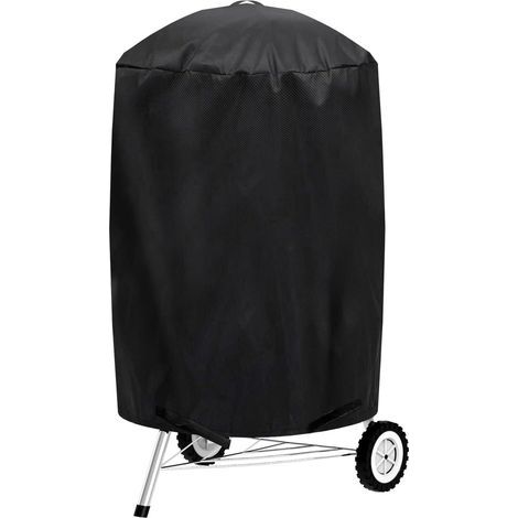Barbecue cover, barbecue tarpaulin, round waterproof outdoor cover made of 210D Oxford fabric (Φ70x90 cm) (1/5)