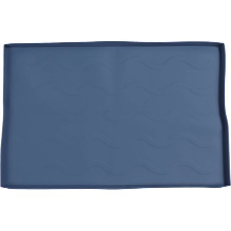 Tapis de gril en Silicone, couverture supérieure de plaque de cuisson en pierre noire, protection anti-adhésive, 36 pouces, bleu foncé (1/5)