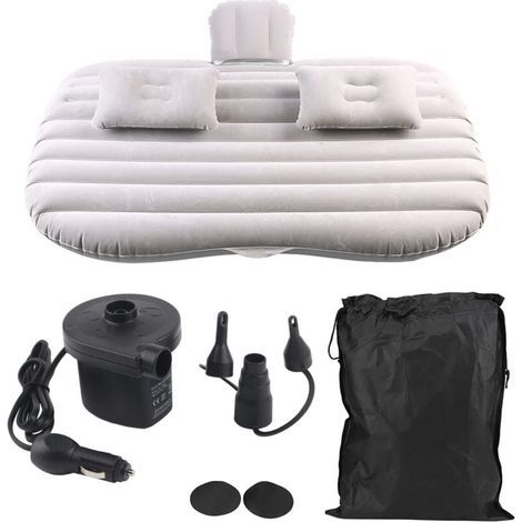 Matelas gonflable pour voiture Ejoyous, matelas gonflable pour coffre de voiture, matelas de couchage pour siège arrière, lit de voiture avec pompe à air électrique pour voyage, camping, extérieur, 2 (1/5)