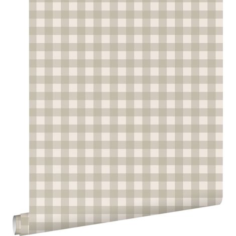papier peint à damier gris - ESTAhome