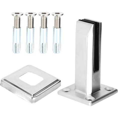 Robinets en verre en acier inoxydable pour balustrade de piscine et de balcon, pince de fixation au sol (1/5)