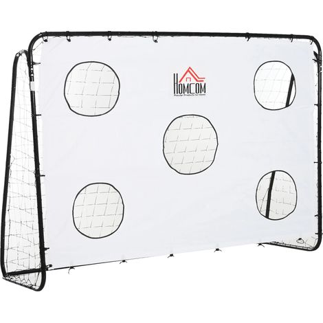 Fußballtor, 240 x 88 x 174 cm, 420D Oxford PE, 2-in-1-Design, 5 Schusslöcher, robuster Metallrahmen (1/5)