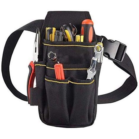Tool Bag, Waterproof, 15 Pockets, Tool Holder, Adjustable Belt, Tool Belt for Electricians, Carpenters, Builders (1/5)