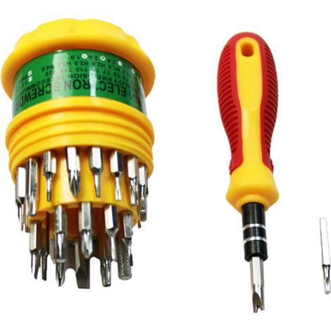 Trade Shop - SET MIT 31 AUSTAUSCHBAREN PRÄZISIONS-TORX-SCHRAUBENDREHERN FÜR PC-UHREN - (1/5)