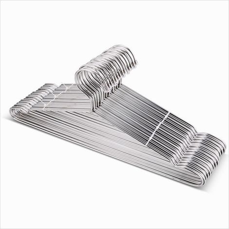 Cintres en Acier Inoxydable - Lot de 20 Pièces, Rangement Vêtements Durable (1/5)