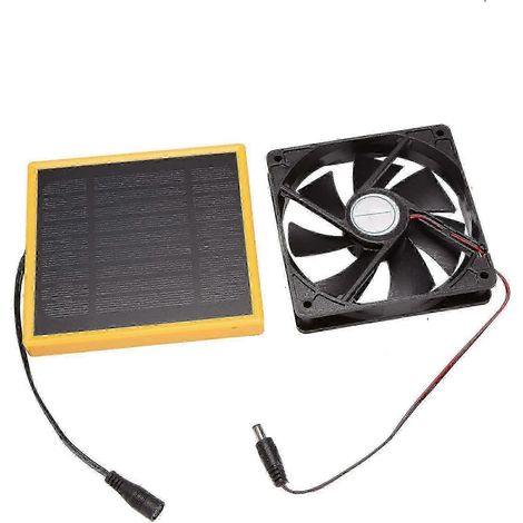 Ventilateur d'extraction solaire 2025 12V 5W, extracteur d'air 5,6 pouces, mini ventilateur alimenté par panneau solaire pour chien Chic (1/5)