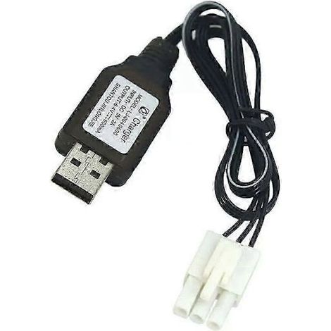6,4 V 2S 650 mAh Lithium-Ionen-Akku mit EL4.5-3P-Buchse für ferngesteuerte Fahrzeuge und Boote [DB] USB-Ladekabel (1/5)