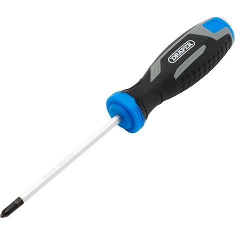 Draper PH1X100MM Philips Pound Thru Soft Grip Screwdriver (Phillips 1, 100mm)