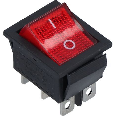 Robuster, einfach zu bedienender Kippschalter mit austauschbarem Druckknopf. Mini 250 V AC (1/5)