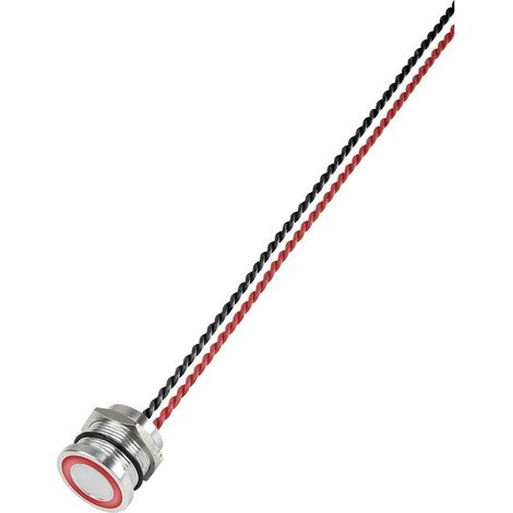 TRU COMPONENTS 649955 PS193P10Y01R24L Interruttore piezoelettrico Rosso (Ø) 22 mm 1 pz.