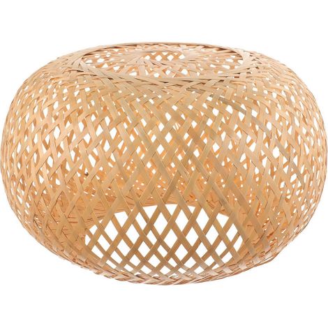 Abat-jour en bambou tressé, lustre, abat-jour, suspension, plafonnier (1/2)
