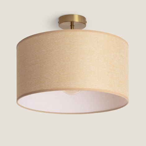 Lampada da Soffitto Metallo e Tessuto Quitón Beige (1/5)