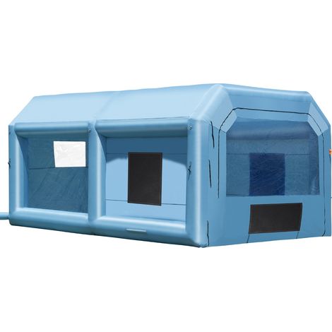 Cabine de Peinture Gonflable 6,4x4,1x3 m, Tente Peinture Gonflable Automobile avec Souffleur Puissant de 1100 W et Système de Filtration, Station de Travail pour Pose de Peinture Atelier Garage (1/5)