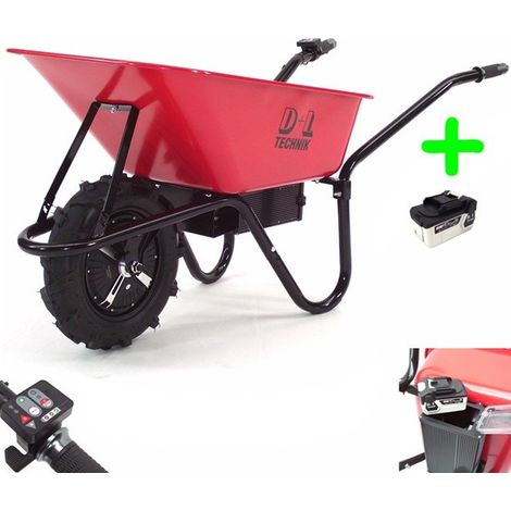 Elektrische Schubkarre 150kg Motorschubkarre Li-Ion Akku 18,5V Schubkarre Elektro Dumper 55962