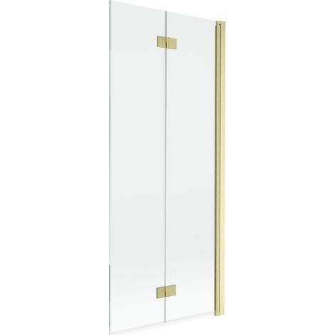 Mexen Mist paroi de douche 2 volets droit 80 x 150 cm, transparent, or brossé - 8A9-080-002-55-00-P (1/5)