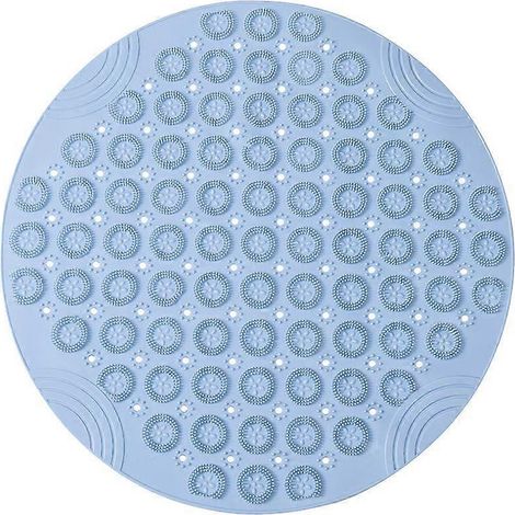Tapis de bain antidérapant, 30 x 30 cm, tapis de douche antidérapant, séchage rapide, avec ventouses et trous d'évacuation, PVC anti-moisissure, pour douche et salle de bain. (1/5)