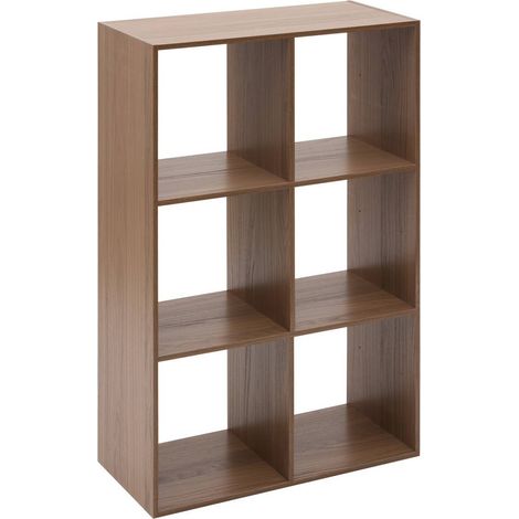 Étagère mix'n modul 6 cases rectangulaire marron - 5five (1/3)