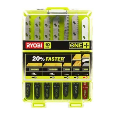 RYOBI Coffret de 10 lames spéciales pour scie sauteuse One+ RAK10JSBWM