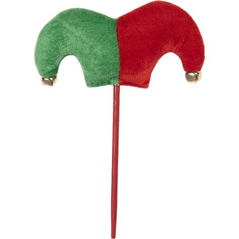 Décoration de Noël Bonnet de Père Noël en Bois Rouge pour la Maison 15 x 4 x 20 cm - PANGIVO (1/2)