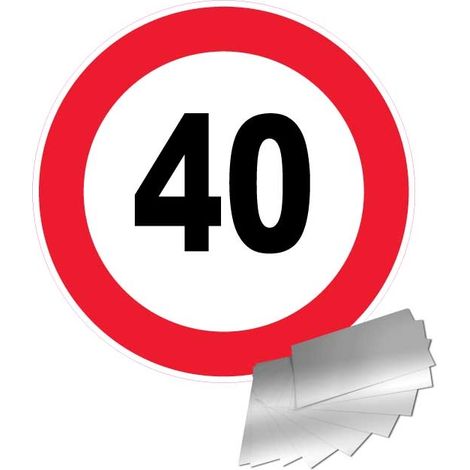 Panneau Vitesse limitée à 40 km/h - Alu Ø300mm - 4011356