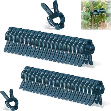 40 Pieces Plant Support Clips, Reusable Plant Clips for Climbing Plants, Garden Plant Support Clips, for Securing Climbing Plants (Large and Small) (1/5)