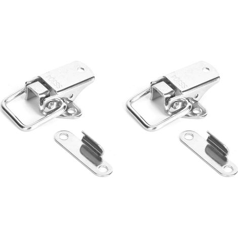 Fermoir À Boîte En Acier Inoxydable 304 - Boucle De Verrouillage Robuste - Pour Valises Et Caisse En Bois - Lot De 2 Pièces (1/5)