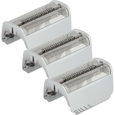 Doppelscherfolie + vhbw + Kompatibel Braun Modellen + Silber Rahmen + 3er Pack-Kompatibles Produkt