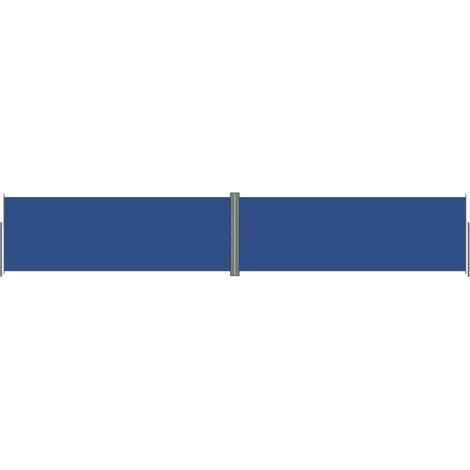 Auvent paravent store brise-vue latéral rétractable de patio jardin terrasse balcon protection visuelle écran bleu 180 x 1000 cm