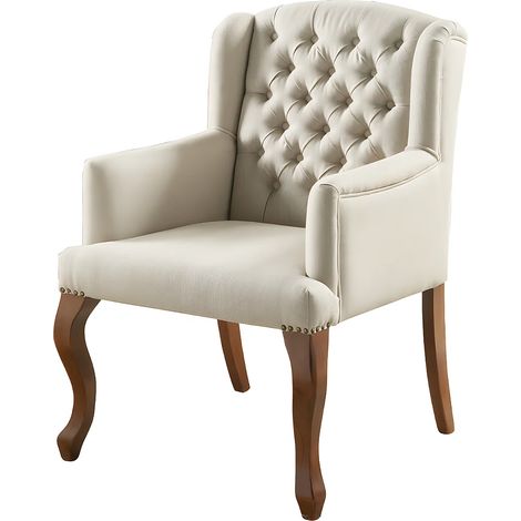 Poltrona bergère in tessuto Beige - PARUNA (1/5)