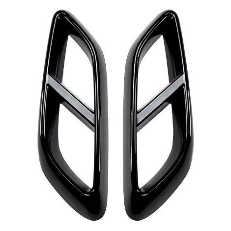 Cache tuyau d'échappement ABS compatible Mercedes-Benz Classe CLE Coupé C236 2024+ AMG, garniture noire brillante pour pare-chocs arrière (1/4)