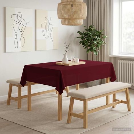 vidaXL Table Cloth 5 pcs Rectangular Wine Red 140 x 180 cm Polyester (1/5)