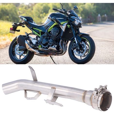 Tuyau d'échappement intermédiaire en acier inoxydable résistant à la chaleur pour Kawasaki Z900 2017‑2021 (1/5)