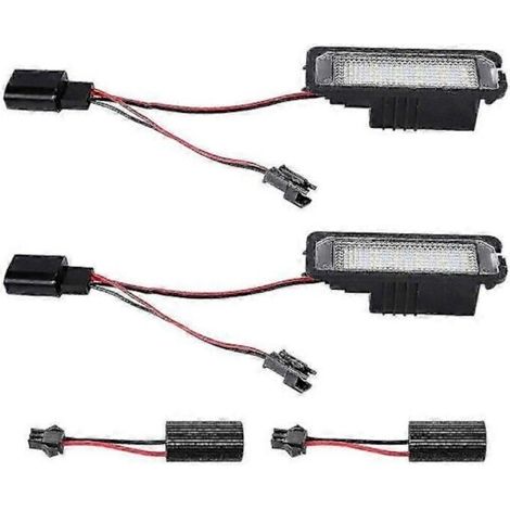 Deux feux de plaque d'immatriculation LED 12V adaptés aux Golf 4/5/6/7. accessoires extérieurs pour feux de plaque d'immatriculation de voiture.
