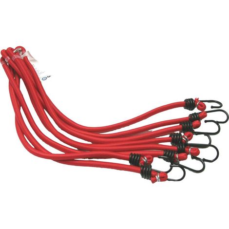 Tendeur sandow 79405 8 bras caoutchouc 8 mm x 800 mm – Crochets métal pour charges lourdes – Usage extérieur sécurisé – IWH - 8-armig (1/4)