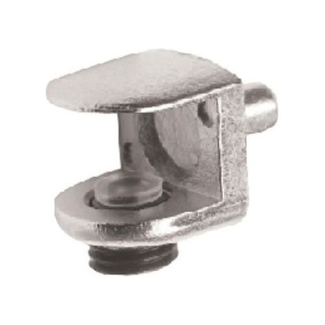 Itar – Taquet pince verre nickelé – Queue Ø 5 mm – Pour verre 5 à 9 mm – Décor nickelé – Vendu à l'unité