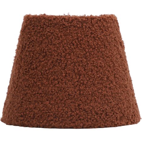 Abat-jour de remplacement en tissu peluche, décoratif, doux et confortable, cône rond pour Table E27 E14, marron