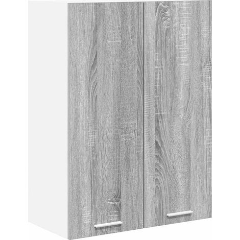 Mueble colgante con almacenamiento Gris Sonoma 60 x 31 x 80 cm vidaXL