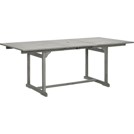 Table à dîner de jardin,Table d'extérieur (150-200)x100x75cm Bois d'acacia massif CFW72713 (1/5)
