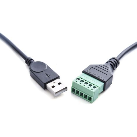 Lötfreies USB 2.0-Adapterkabel für Datenübertragung und Aufladung eines Computers und eines Fernsehers mit 5-poligem Stecker. (1/5)