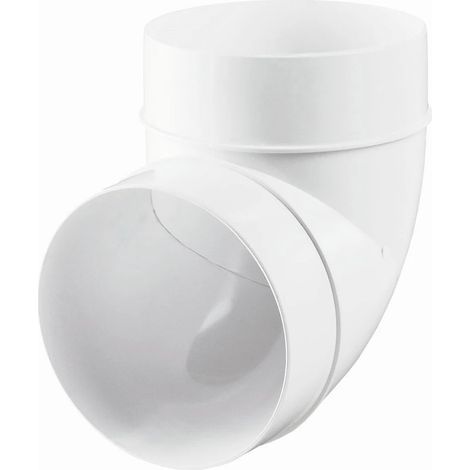 Tube rond 125 mm pour conduit de ventilation coude en U 90° avec manchon