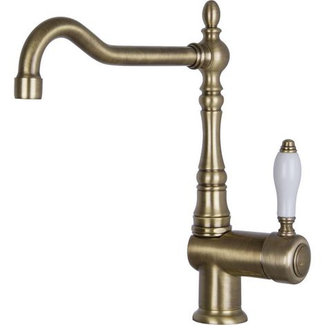 Smeg MIR6O-2 rubinetto Ottone Made in Italy. Colore del prodotto: Ottone, Materiale del rubinetto: Ottone, Controllo del flusso d'acqua: Leva sanitaria. Altezza (max): 29,9 cm, Distanza diffusore d... (1/3)