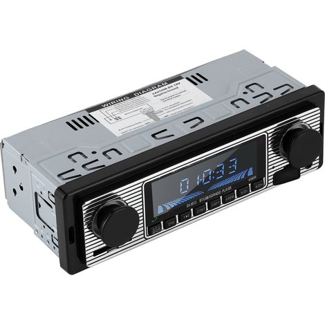 Autoradio Bluetooth classique avec lecteur MP3, port USB, carte SD, FM et unité centrale intégrée (12 V) (1/5)