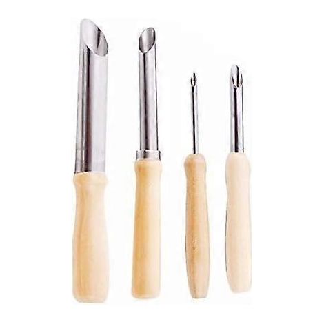 Outils semi-circulaires pour la céramique : ciseaux à modeler et à sculpter l'argile, en acier inoxydable, lot de 4 (1/5)