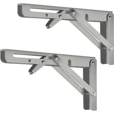 Support d'étagère pliable en métal, 2 pièces, 8-18 pouces,-16"