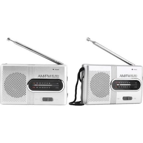 -Mini radio Lecteur de musique récepteur universel portable AM - FM mini haut-parleurs stéréo radio son lecteur (1/4)